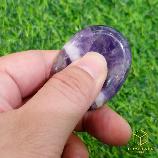 Chevron Amethyst Worry Stone