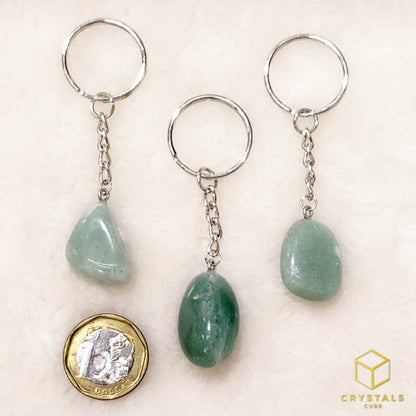 Crystal Keychain - Clear Quartz, Lapis, Rose Quartz, Green Aventurine, Moss Agate, Tiger's Eye & Red Jasper