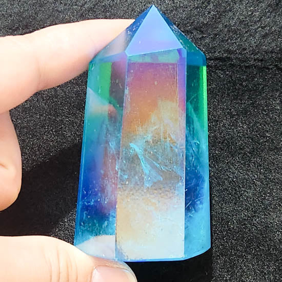 Aqua Aura Quartz Point