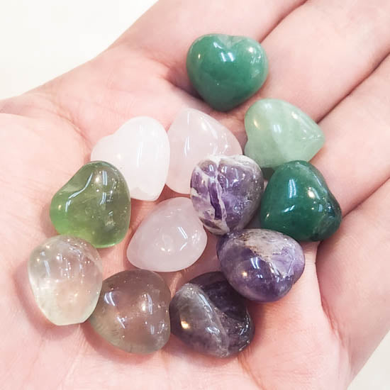 Mini Crystal Heart - Amethyst, Rose Quartz, Green Aventurine & Fluorite