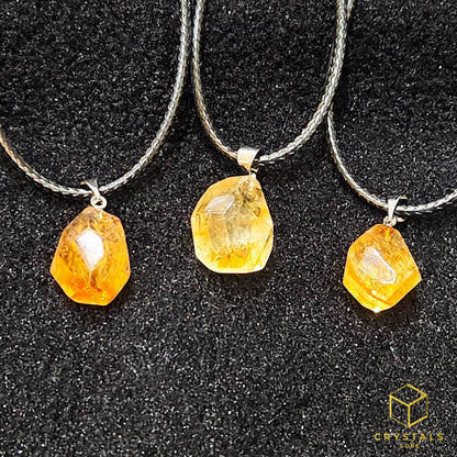 Citrine Faceted Pendant