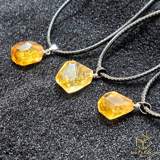 Citrine Faceted Pendant