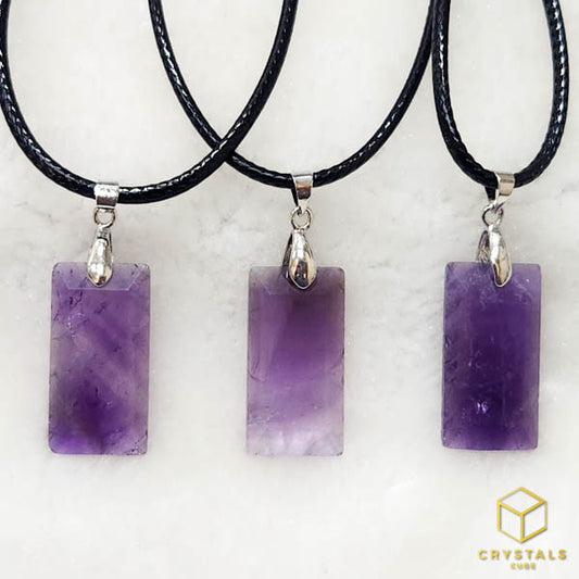 Amethyst Rectangle Pendant