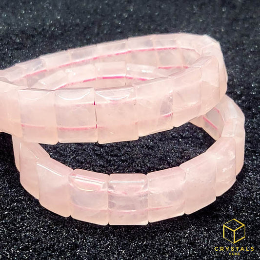 Rose Quartz* Elastic Bangle