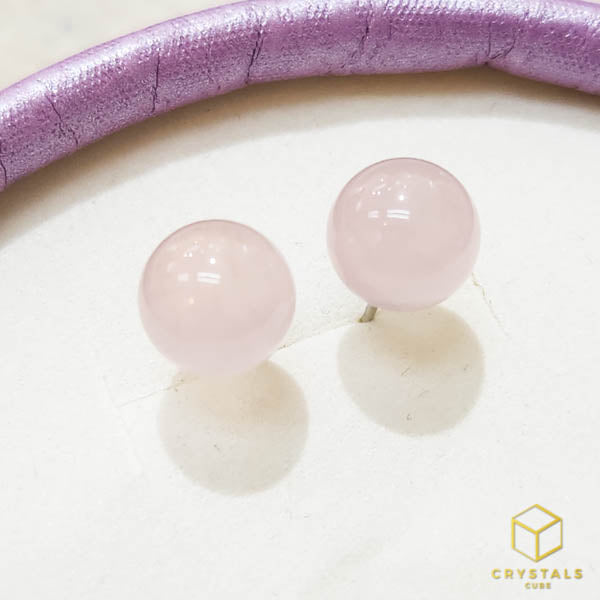 Rose Quartz* Ear Stud