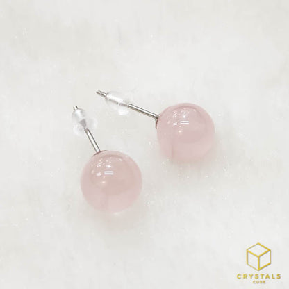 Rose Quartz* Ear Stud