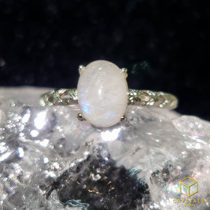 Rainbow Moonstone Ring - Adjustable