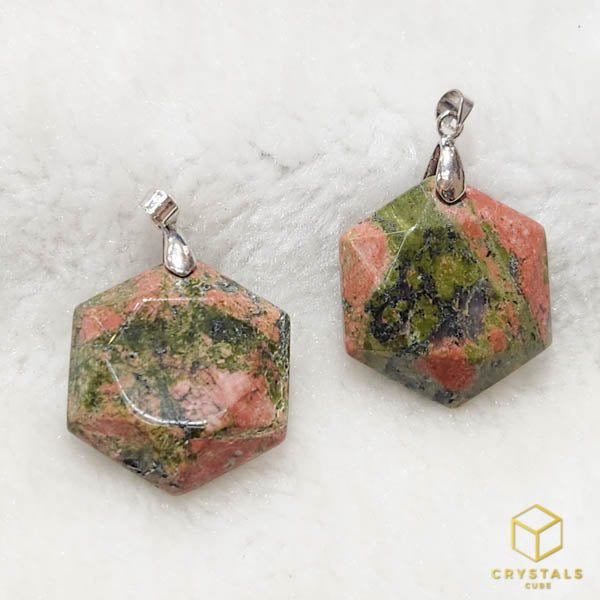 Unakite Star of David Pendant