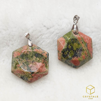 Unakite Star of David Pendant