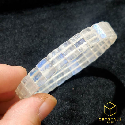 Rainbow Moonstone*** Elastic Bangle