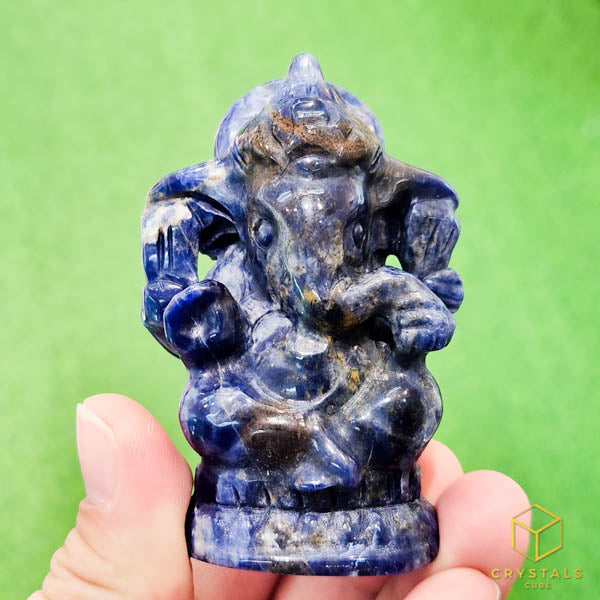 Ganesha - Clear Quartz, Sodalite & Black Obsidian