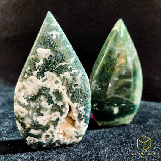 Moss Agate Teardrop