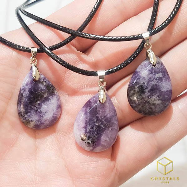 Lepidolite Teardrop Pendant