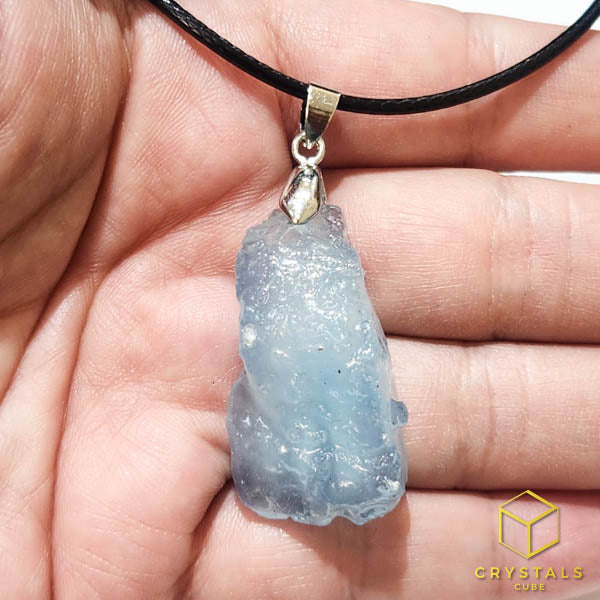 Aquamarine*** (Premium) Raw Pendant