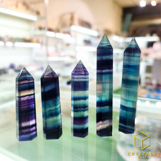 Rainbow Fluorite Point