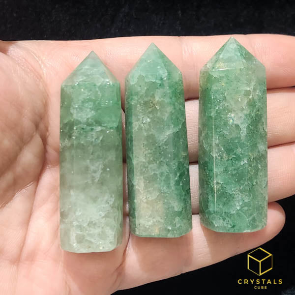 Green Strawberry Quartz Point