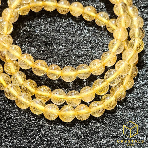 Golden Rutilated Quartz**** Bracelet - 6.3mm