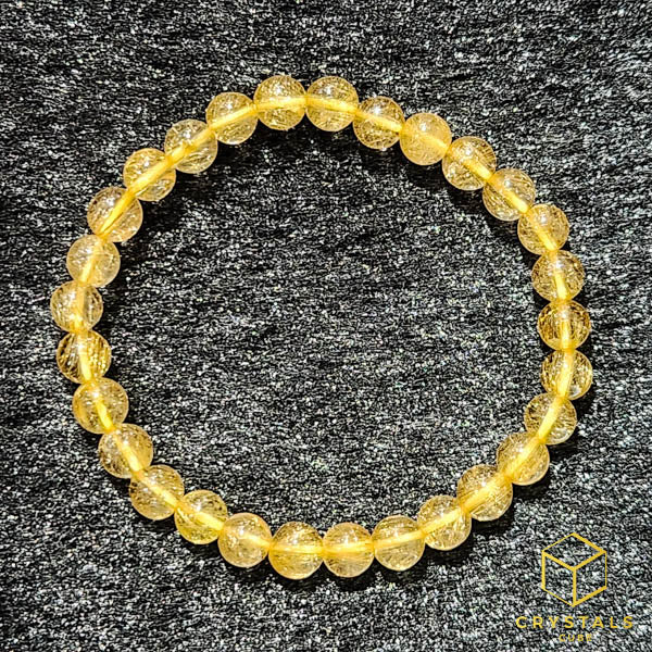 Golden Rutilated Quartz**** Bracelet - 6.3mm