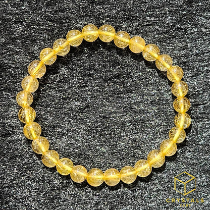 Golden Rutilated Quartz**** Bracelet - 6.3mm