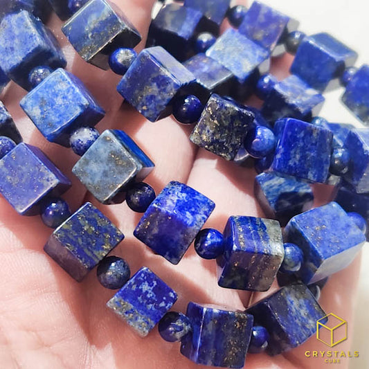 Lapis Lazuli Cube Bracelet