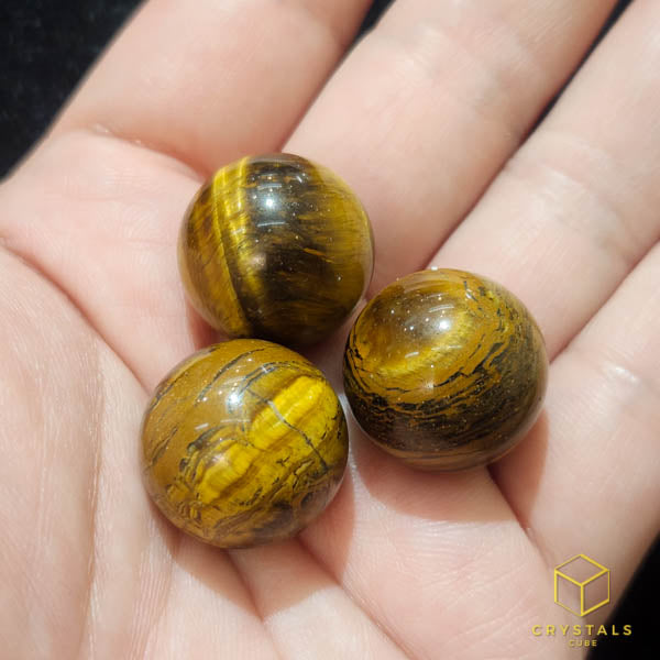 Mini Crystal Ball 20mm - Rose Quartz, Green Aventurine & Tiger's Eye