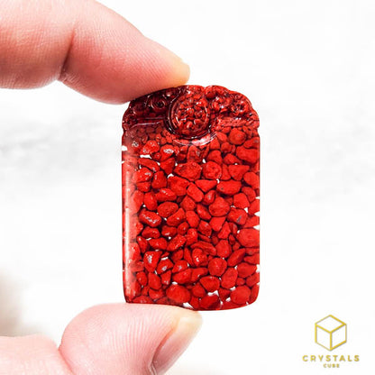 Cinnabar* Rectangle Pendant