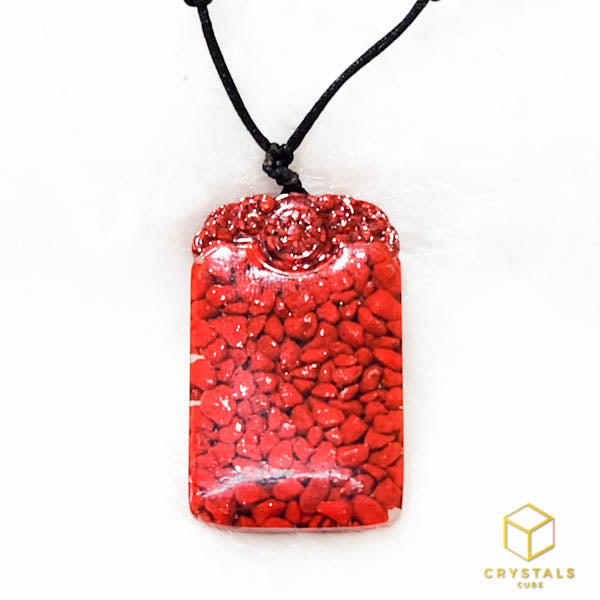 Cinnabar* Rectangle Pendant