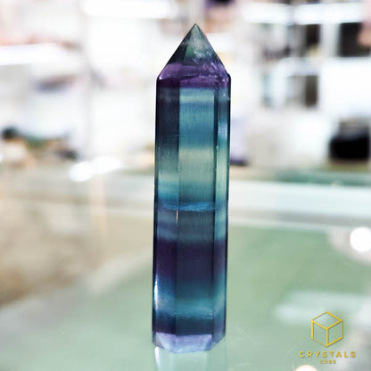 Rainbow Fluorite Point