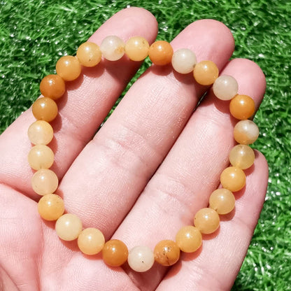 Yellow Jade (Dark)  Bracelet