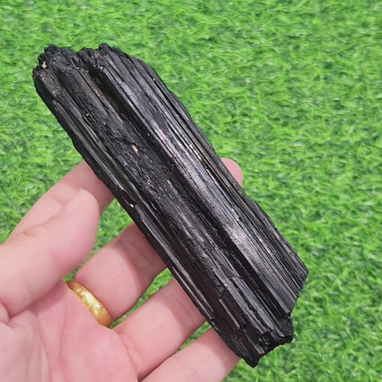 Black Tourmaline (Schorl) Raw - Palm Size