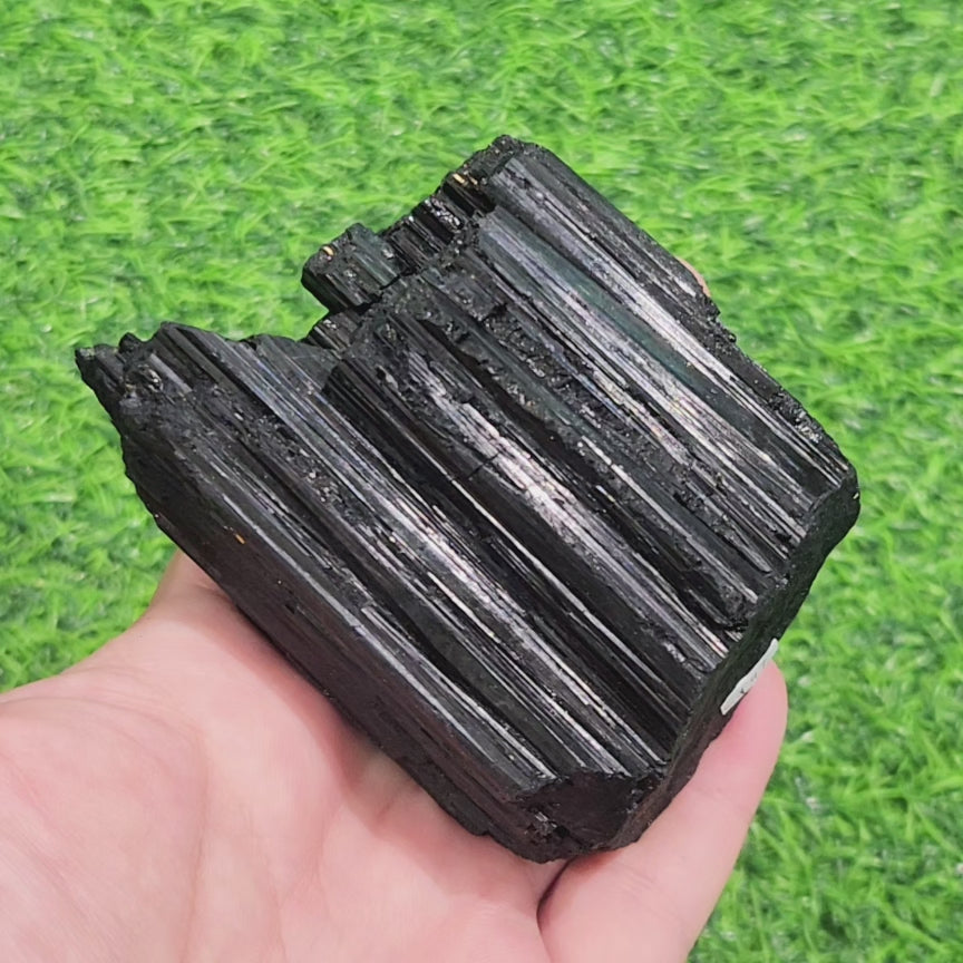 Black Tourmaline (Schorl) Raw - Palm Size