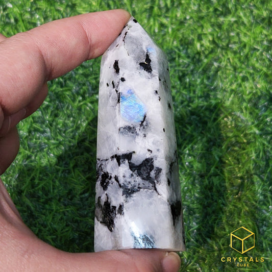 Rainbow Moonstone Point