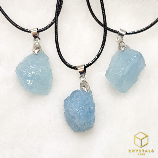 Aquamarine*** (Premium) Raw Pendant