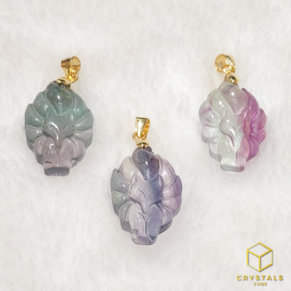 Fluorite Fox Pendant