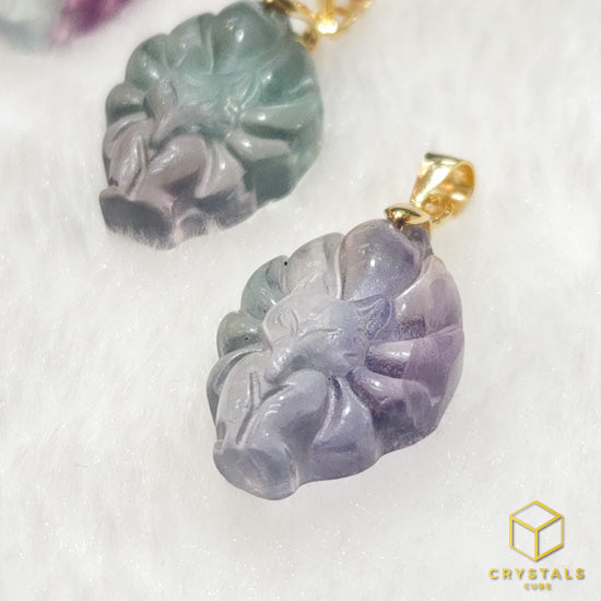 Fluorite Fox Pendant