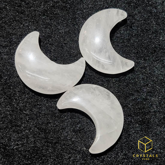 Clear Quartz Crescent Moon