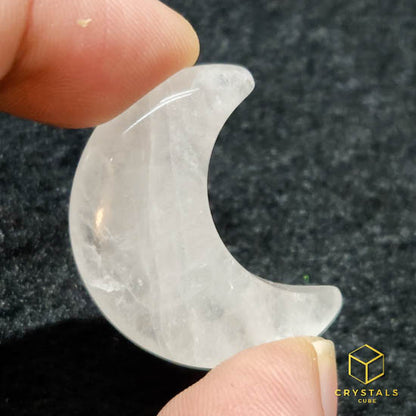 Clear Quartz Crescent Moon