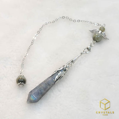 Crystals Pendulum - Rose Quartz, Green Aventurine, Blue Aventurine, Tiger's Eye, Black Obsidian & Labradorite