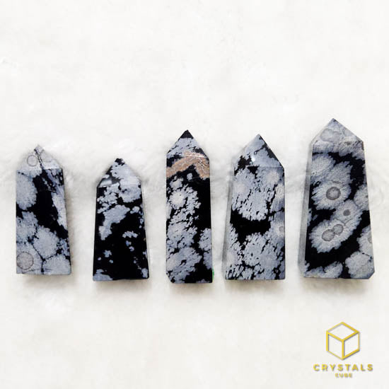 Snowflake Obsidian Point