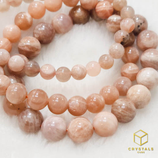 Peach Moonstone / Sunstone Bracelet