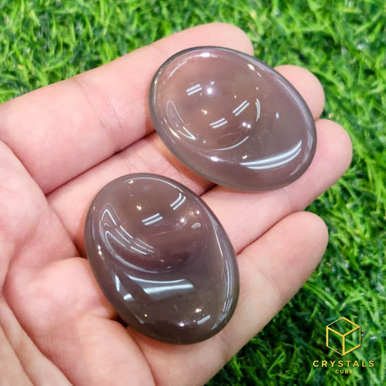 Grey Agate Worry Stone