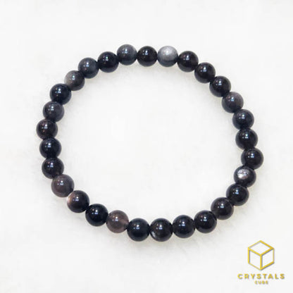 Silver Sheen Obsidian Bracelet