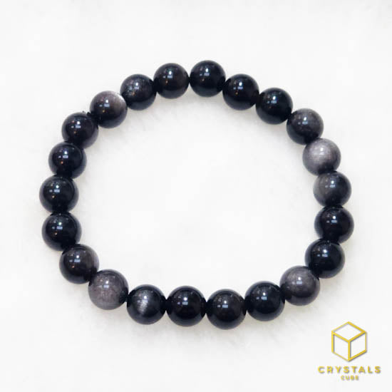 Silver Sheen Obsidian Bracelet