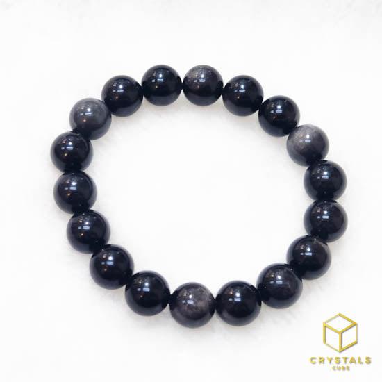 Silver Sheen Obsidian Bracelet