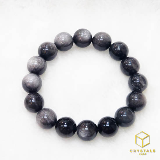 Silver Sheen Obsidian Bracelet