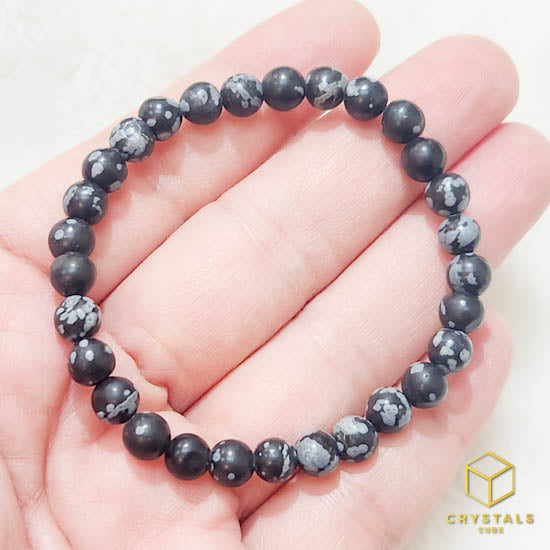 Snowflake Obsidian Bracelet