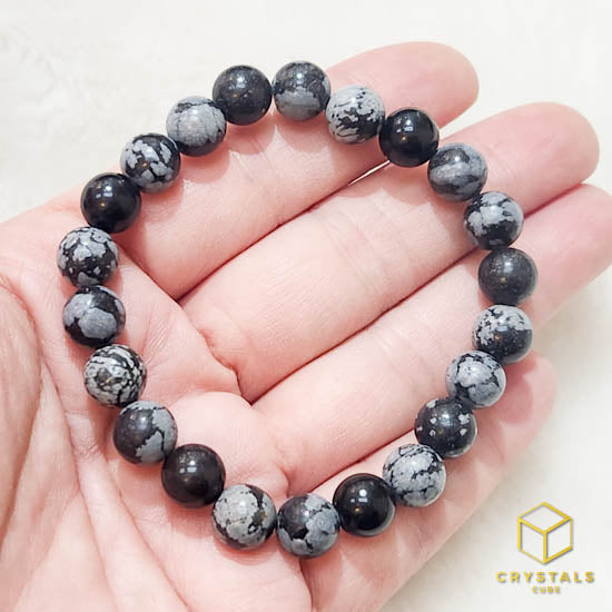 Snowflake Obsidian Bracelet