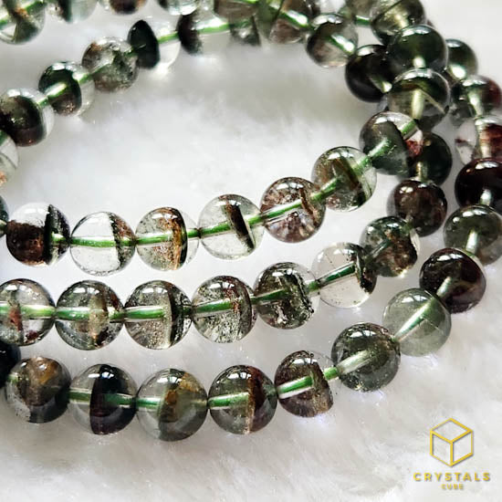 Green Phantom Quartz Bracelet - 6.5-6.9mm