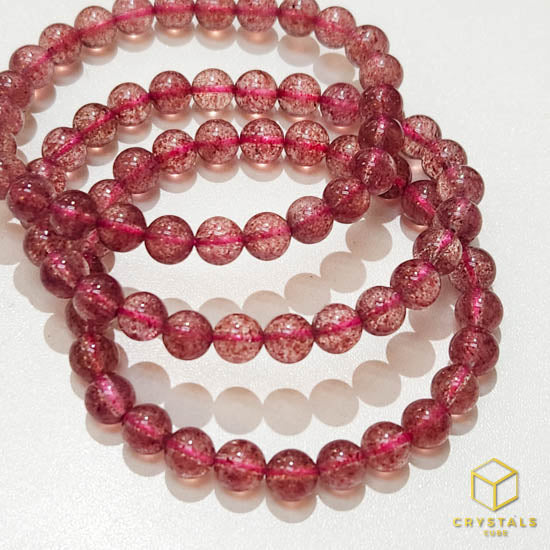 Strawberry Quartz**** Bracelet - 6.8mm