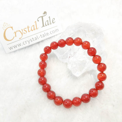 Agate (Red/Orange) & Carnelian Bracelet